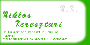 miklos kereszturi business card